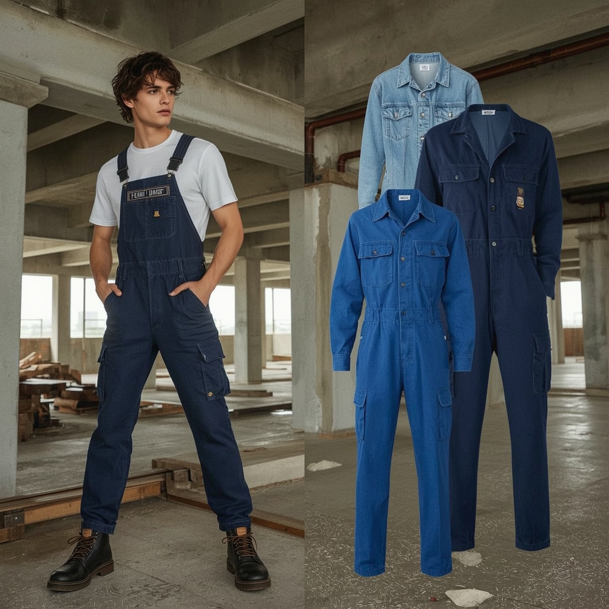 Salopetă albastră de lucru